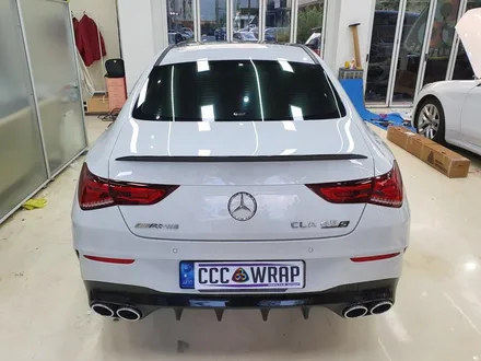 [씨씨씨랩핑] 벤츠 CLA 45 AMG s  3M2080유광블랙 크롬딜리트(크롬죽이기),포인트랩핑(전범퍼덕트.사이드미러.스포일러.손잡이.사이드스커트) 시공 / 구리시 사노동