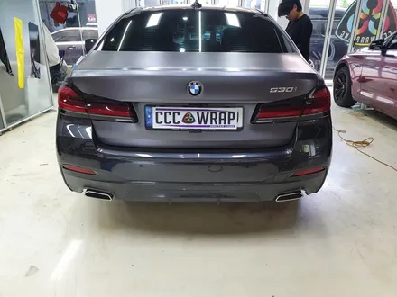 [씨씨씨랩핑] BMW g30 5시리즈 3M2080 사틴다크그레이 뒷범퍼 보험수리.보험랩핑(남양주별내.다산.호평.마석.구리) / 구리시 사노동