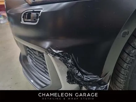 [Audi A6 사틴블랙 앞범퍼 랩핑 재시공]앞범퍼 사고 재시공, 프론트범퍼재시공, 사틴블랙 랩핑, 노원랩핑,하계랩핑,남양주랩핑 / 서울 노원구