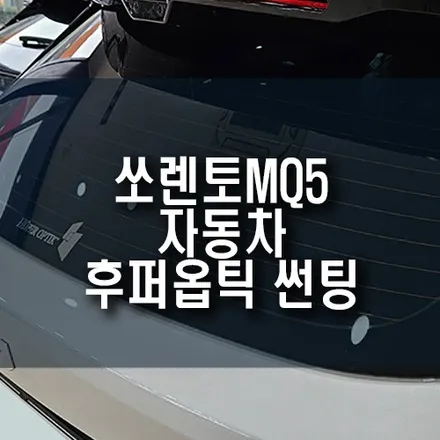 쏘렌토MQ5 독일 기술 열차단 필름지! 후퍼옵틱 가성비 제품 자동차 썬팅 시공기 / 부산 금정구 부곡동