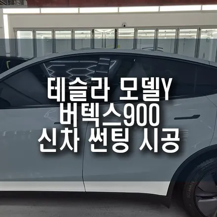 테슬라 모델Y 신차 썬팅 작업 / 루마 버텍스 900 전면 30% 측후면 15% 시공 후기 / 부산 금정구 부곡동
