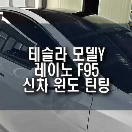 테슬라 모델Y 레이노 F95 신차 윈도 틴팅, 전면 27% 측후면 12% 완벽한 썬팅 농도 조합 / 부산 금정구 부곡동