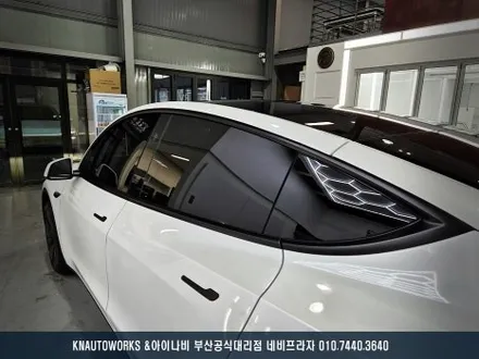 테슬라 모델Y 신차 썬팅 작업 / 루마 버텍스 900 전면 30% 측후면 15% 시공 후기 / 부산 금정구 부곡동
