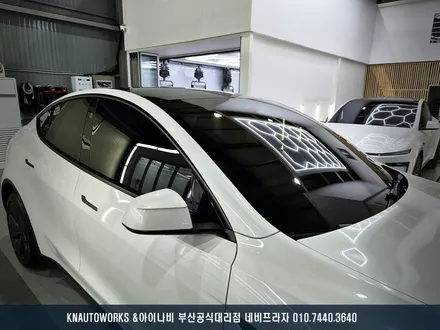 테슬라 모델Y 신차 썬팅 작업 / 루마 버텍스 900 전면 30% 측후면 15% 시공 후기 / 부산 금정구 부곡동