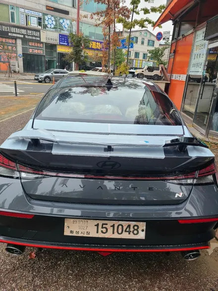[뽀빠이썬팅]부천상동썬팅아반떼cn 신형아반떼 글라스틴트 레이니블루 블랙박스 아이나비z9000보조배터리 커넥티드 / 경기 부천