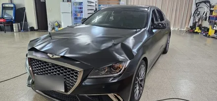 제네시스 G80(DH) 랩핑(루프스킨) 하고나서 관리못하믄 요래됩니데이~~ / 대구,구미