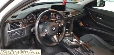 [대구랩핑][[BMW320D]실내 우드 카본5D로 랩핑 / 대구,구미