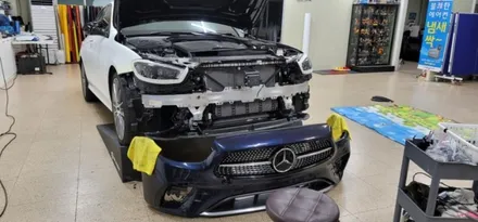 benz E350 amg-line 전체랩핑 하다 뒈질뻔!!!!아이고 허리야!!!! / 대구,구미
