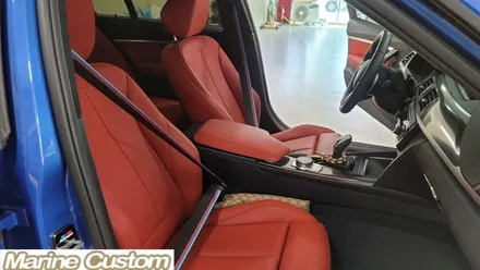 [대구컬러안전벨트][마린커스텀]BMW 330i M라인 벨트교체 / 대구,구미