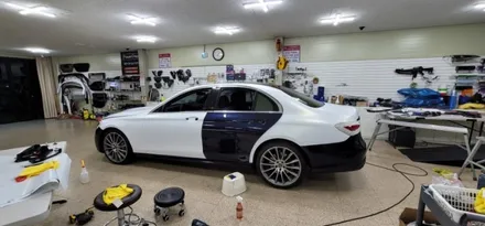 benz E350 amg-line 전체랩핑 하다 뒈질뻔!!!!아이고 허리야!!!! / 대구,구미