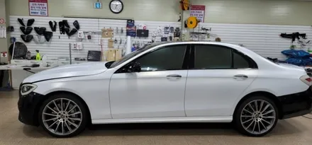 benz E350 amg-line 전체랩핑 하다 뒈질뻔!!!!아이고 허리야!!!! / 대구,구미