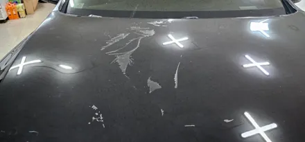 제네시스 G80(DH) 랩핑(루프스킨) 하고나서 관리못하믄 요래됩니데이~~ / 대구,구미