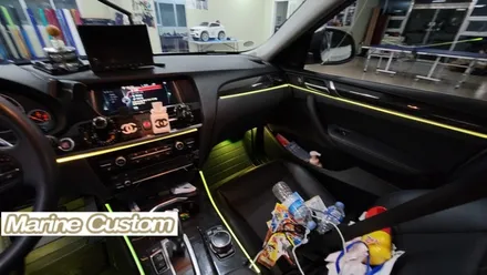 BMW3GT 실내 노출형RGB엠비언트 시공 / 대구,구미