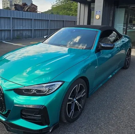 [김해 초이스랩]BMW 4시리즈 컨버터블 사고 후 보험처리 전체랩핑 재시공 (글로시 메탈릭 에메랄드) / 김해시 진영읍