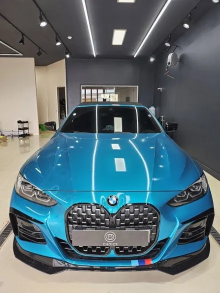 [김해 초이스랩]BMW 4시리즈 컨버터블 사고 후 보험처리 전체랩핑 재시공 (글로시 메탈릭 에메랄드) / 김해시 진영읍