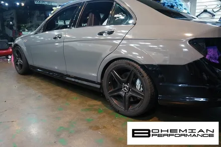 안산전체랩핑 벤츠C63amg 다크그레이 at 보헤미안 / 안산시 단원구 고잔동