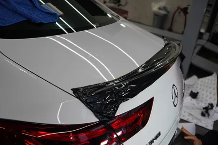 cla45amg 루프스킨 사이드미러커버+스포일러+앞범퍼포인트 랩핑 / 안산,시흥,화성