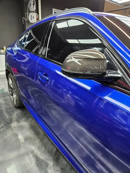 BMW X6 G06 전체랩핑 (3M 라즈베리블루) + 크롬딜리트 안산 보헤미안 / 안산시 단원구 고잔동