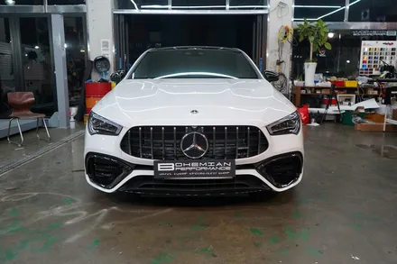 cla45amg 루프스킨 사이드미러커버+스포일러+앞범퍼포인트 랩핑 / 안산,시흥,화성