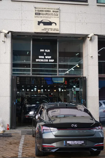 아반떼 CN7 신차 블락포디 스카이블루+PPF 생활보호패키지+블랙박스 / 안산,시흥,화성