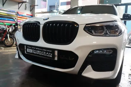 bmw x3 그릴랩핑 + 사이드미러 커버 랩핑 / 안산,시흥,화성