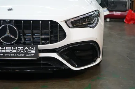 cla45amg 루프스킨 사이드미러커버+스포일러+앞범퍼포인트 랩핑 / 안산,시흥,화성