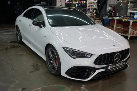 cla45amg 루프스킨 사이드미러커버+스포일러+앞범퍼포인트 랩핑 / 안산,시흥,화성
