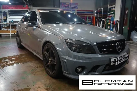 안산전체랩핑 벤츠C63amg 다크그레이 at 보헤미안 / 안산시 단원구 고잔동