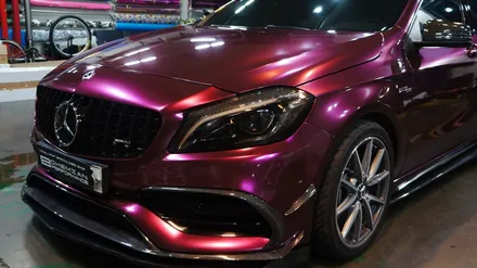 벤츠 a45amg 전체랩핑 에이버리 신컬러 펀퍼플 fun purple 보헤미안퍼포먼스 / 안산,시흥,화성
