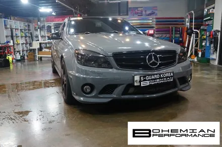 안산전체랩핑 벤츠C63amg 다크그레이 at 보헤미안 / 안산시 단원구 고잔동
