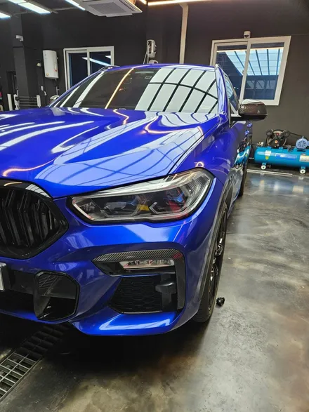 BMW X6 G06 전체랩핑 (3M 라즈베리블루) + 크롬딜리트 안산 보헤미안 / 안산시 단원구 고잔동