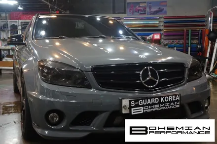 안산전체랩핑 벤츠C63amg 다크그레이 at 보헤미안 / 안산시 단원구 고잔동