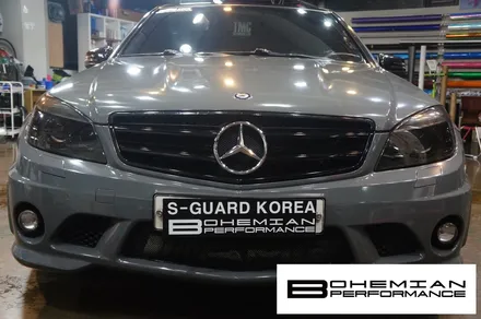 안산전체랩핑 벤츠C63amg 다크그레이 at 보헤미안 / 안산시 단원구 고잔동