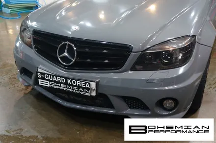 안산전체랩핑 벤츠C63amg 다크그레이 at 보헤미안 / 안산시 단원구 고잔동
