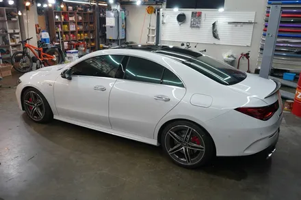 cla45amg 루프스킨 사이드미러커버+스포일러+앞범퍼포인트 랩핑 / 안산,시흥,화성