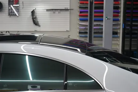 cla45amg 루프스킨 사이드미러커버+스포일러+앞범퍼포인트 랩핑 / 안산,시흥,화성