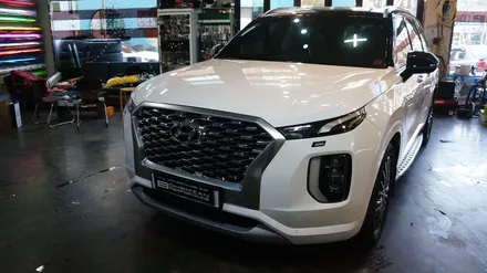 안산 펠리세이드 그릴 교체+ 앞범퍼ppf + 하단 디퓨저 블랙랩핑 / 안산,시흥,화성