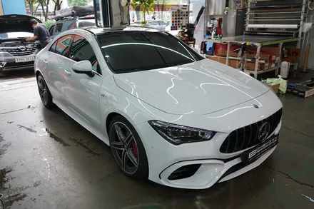 cla45amg 루프스킨 사이드미러커버+스포일러+앞범퍼포인트 랩핑 / 안산,시흥,화성
