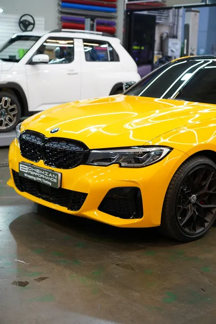BMW M340i 다크 옐로우 전체랩핑 보헤미안의 시공방법과 순서 / 안산,시흥,화성