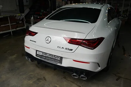 cla45amg 루프스킨 사이드미러커버+스포일러+앞범퍼포인트 랩핑 / 안산,시흥,화성