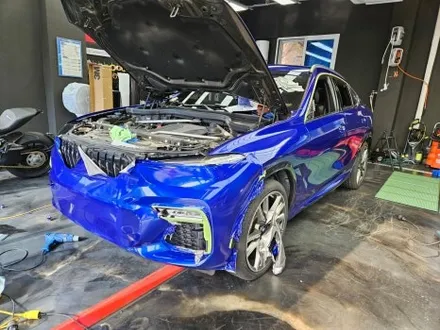 BMW X6 G06 전체랩핑 (3M 라즈베리블루) + 크롬딜리트 안산 보헤미안 / 안산시 단원구 고잔동
