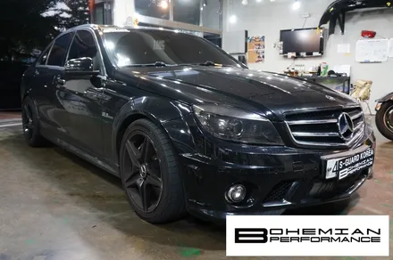 안산전체랩핑 벤츠C63amg 다크그레이 at 보헤미안 / 안산시 단원구 고잔동