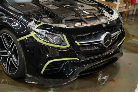 벤츠 e63 amg 앞범퍼 PPF 보험처리 안산 필름 전문점 / 안산,시흥,화성