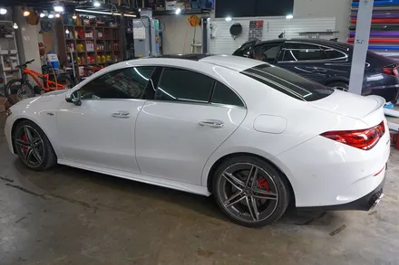 cla45amg 루프스킨 사이드미러커버+스포일러+앞범퍼포인트 랩핑 / 안산,시흥,화성