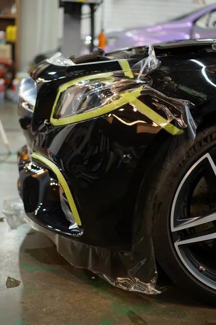 벤츠 e63 amg 앞범퍼 PPF 보험처리 안산 필름 전문점 / 안산,시흥,화성