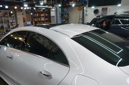cla45amg 루프스킨 사이드미러커버+스포일러+앞범퍼포인트 랩핑 / 안산,시흥,화성