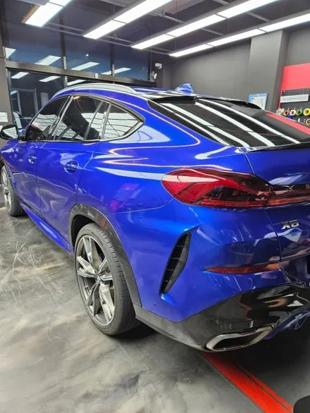 BMW X6 G06 전체랩핑 (3M 라즈베리블루) + 크롬딜리트 안산 보헤미안 / 안산시 단원구 고잔동