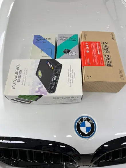홍성, 내포 블랙박스 4채널, 보조배터리 BMW IX3 전기차 시공. / 충남 홍성