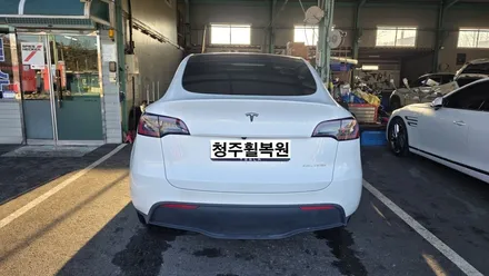 테슬라 모델Y 19인치 순정휠 1개 도색복원  청주휠복원 청주휠수리 청주 휠복원 / 청주시 서원구