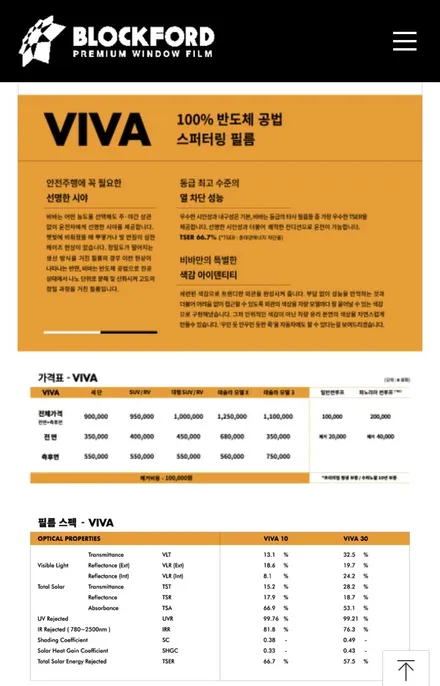 김해썬팅 스포티지r 반사필름 블락포디 비바(VIVA) 열차단썬팅 / 창원,마산,경남